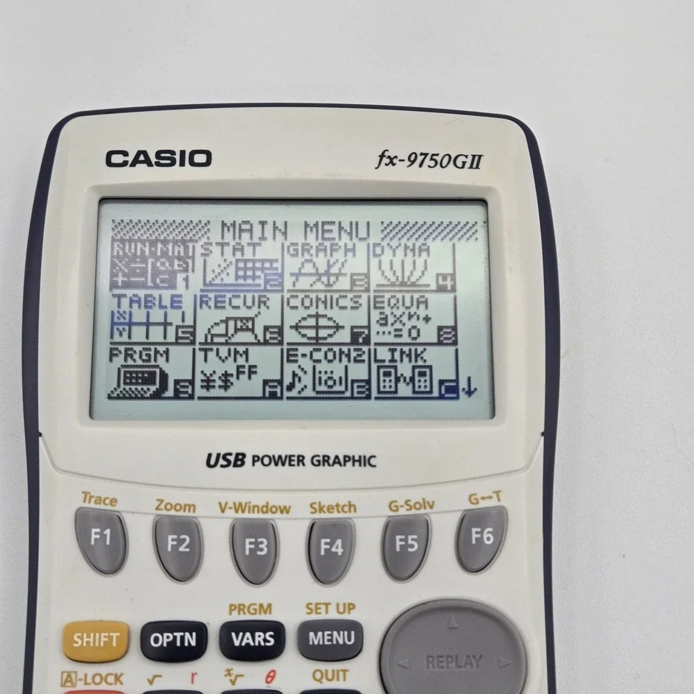 Casio Fx-9750GII Graphing Calculator‎ USB Power Graphic Scientific White